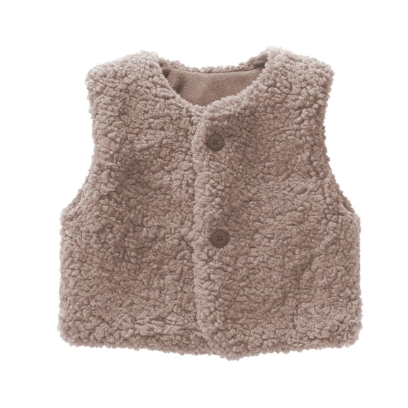 EnJoCho Kids Fleece Vest Sherpa Lined Sleeveless Jacket Winter Warm Vest Boys Girls Lightweight Waistcoat 2-8T