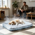 thumbnail image 4 of Self-Cooling Pet Cooling Mat for Dogs & Cats, Summer Edge Design Cooling Cushion for Kennel Use, Blue, Size S, 4 of 5