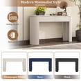 thumbnail image 5 of Harper & Bright Designs Fluted Console Table with 2 Storage Drawers, Modern Wood Entryway Table with Oval Top for Entryway and Living Room, Champagne White, 5 of 12