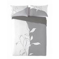 thumbnail image 1 of Gouchee Home Lasni Blanco 3-Piece King Duvet Cover Set – Minimalist Botanical Elegance Reversible Cotton Bedding, 1 of 2