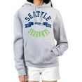 thumbnail image 4 of Women's G-III 4Her by Carl Banks Heather Gray Seattle Seahawks City Graphic Team Fleece Pullover Hoodie, 4 of 5