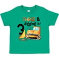 thumbnail image 3 of Inktastic Three and Digging It Bulldozer 3rd Birthday Boys or Girls Toddler T-Shirt, 3 of 5