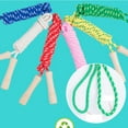 thumbnail image 4 of Jump Rope for Kids - Wooden Handle - Adjustable Cotton Braided Fitness Skipping Rope - red, 4 of 5