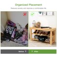thumbnail image 6 of 3-Tier Bamboo Shoe Rack Bench up to 300lbs Sturdy Shoe Organizer for Entryway Bedroom Living Room Balcony, 6 of 10