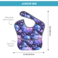 thumbnail image 4 of Susaid White Skull Flower Print Bibs for Babies Toddlers Adjustable Waterproof Free Soft Durable Bibs for eating with Large Pocket Food Catcher, 4 of 8