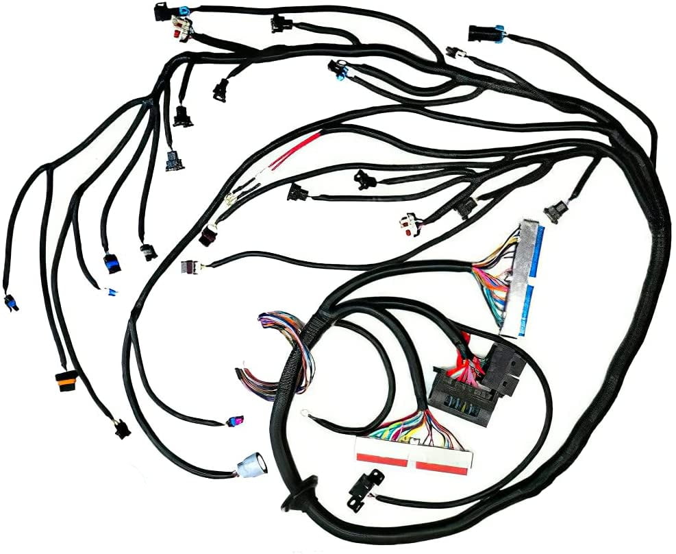 JahyShow 97-06 LS1 STANDALONE Wire Harness 4.8 5.3 6.0 VORTEC w/60A Relay  (Drive by Cable) (RED/Blue PCM) & EV1 Fuel Injector CONNECTORS (4L60E DBC)  - Walmart.com