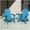 Pacific Blue, variant on FOOWIN Folding HDPE Adirondack Chair with 4 in 1 Cup Holder Tray Plastic Adirondack Chairs Weather Resistant Lawn Outdoor Fire Pit Chairs