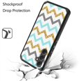thumbnail image 2 of Designed for Samsung Galaxy A35 5G Fashion Graphic Design Pattern Hard PC TPU 2in1 Tough Strong Hybrid Shockproof Armor Frame Phone Case Cover [ZigZag], 2 of 9