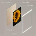 thumbnail image 4 of PixonSign Framed Canvas Print Wall Art Set - Vibrant Sunflower Garden Floral Botanical Poster Art - Set of 3 Nature Plants Photography Wall Décor for Living Room - 12"x16" White, 4 of 5