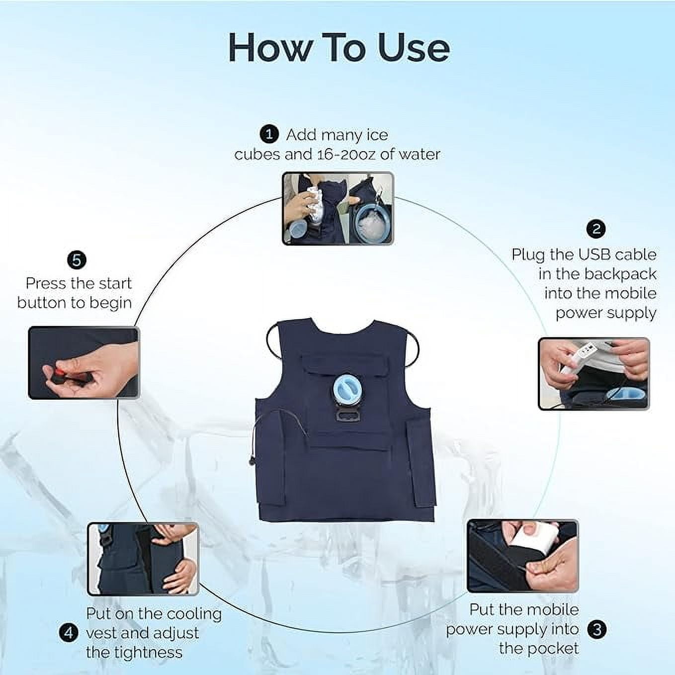 Water Circulating Cooling Vest by SubZero, Battery Powered