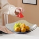 thumbnail image 4 of Plato de plástico para fruta, transparente, con borde ondulado, para aperitivos y dulces, ideal para usar en casa, para frutos secos y frutas deshidratadas., 4 of 6