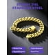 thumbnail image 3 of Pulsera Richsteel de acero inoxidable chapado en oro para hombre, 3 of 7