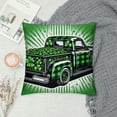 thumbnail image 2 of GOSMITH St Patricks Day Decorations Pillow Covers Green Buffalo Plaid Clover Leaves Throw Pillows Irish Lucky Shamrock Cushion Case Outdoor Indoor Decorative Pillowcase for Couch Sofa Car, 2 of 5