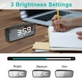 thumbnail image 4 of 5.1‘‘ Digital     Mirror    3 Levels Dimmer    with Sleep Timer  Adjustable   Dark Mode   with Snooze  1224H  Clocks for Bedroom Bedside Desk, 4 of 7
