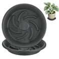 thumbnail image 1 of Uxcell 2-Pack Bandejas para Plantas, 6.3 Pulgadas ID Anti-Raíz de Resina para Macetas de Flores para Interiores/Exteriores, Bandeja de Goteo para Macetas [8.3 Pulgadas OD, Negro Gris], 1 of 6