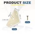 thumbnail image 2 of Corner Brace Brackets, 4Pcs 38mm x 38mm Carbon Steel Triangle Corner Braces, Beige, 2 of 5