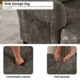 thumbnail image 2 of Upholstered Chaise Lounge, Comfy Linen Single Sofa Chair, Living Room Bedroom Rest Chair，Brown, 2 of 7