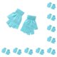 thumbnail image 2 of Minnieouse 1 par de guantes de punto con medio dedo, manoplas elásticas Unisex para motocicleta, ciclismo de carretera, ciclismo, cálido, para Azul claro 10Conjunto, 2 of 6