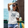 thumbnail image 2 of Sailor Anchor And Octopus Shaped T-Shirt Women -Image by Shutterstock, Female Medium, 2 of 4