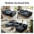 thumbnail image 6 of Kelyda 130'' U Shaped Sectional Couches, Modern Deep Seat Foam Boneless Cloud Sofa for Living Room Dark Grey, 6 of 9