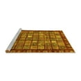 thumbnail image 2 of Ahgly Company Machine Washable Indoor Square Abstract Yellow Modern Area Rugs, 5' Square, 2 of 4