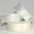 thumbnail image 2 of Ivory Pearl Edge Satin Wired Craft Ribbon 2" x 20 Yards, 2 of 2