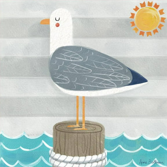 Oopsy Daisy's Let's Set Sail Seagull Canvas Wall Art, 10x10