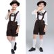 thumbnail image 2 of 3Pcs Kid Oktoberfest Costume Boy Lederhosen Shorts Boy Beer Festivals Suit Halloween Costume Oktoberfest Role Play Khaki XL, 2 of 4