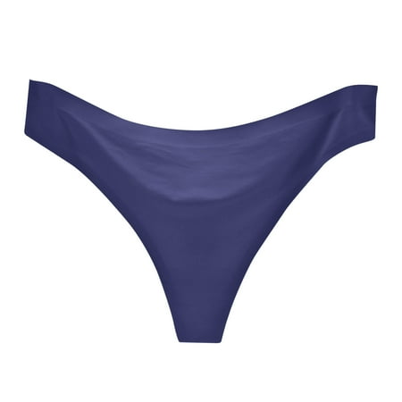 MZXELPRJD Womens Underwear Women Invisible Underwear Briefs Ice Silk Seamless Crotch Panties Panties for Women Pack Navy L