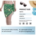 thumbnail image 4 of Wukai St Patrick's Day9 Women’s Short Sarongs Beach Wrap Bikini Bottom Short Skirt Chiffon Scarf for Swimwear, 4 of 4