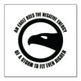 thumbnail image 1 of DistinctInk Custom Bumper Sticker - 6" x 6" Decorative Decal - White Background - Eagle Uses Negative Energy to Fly Higher, 1 of 2