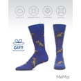 thumbnail image 6 of MeMoi Men's Skiing Winter Dinos Holiday Novelty Crew Sock - Mens - Male, 10-13, Royal Blue, 6 of 7