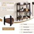 thumbnail image 4 of Giantex Over The Toilet Storage Rack, 3-Tier Bathroom Space Saver Organizer, Easy Assembly, Brown, 4 of 9