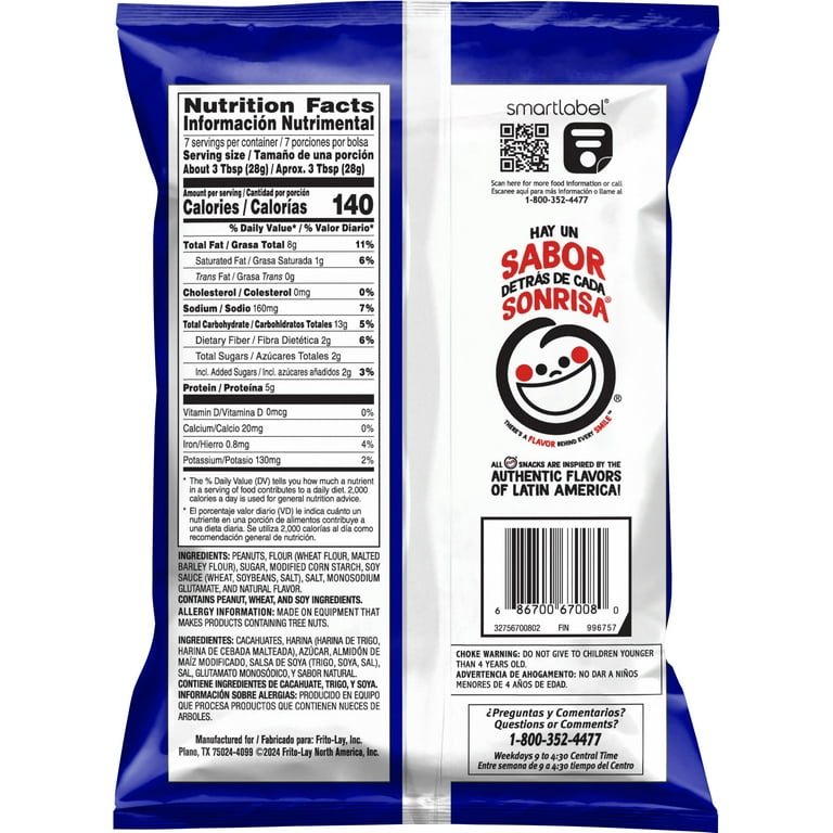 ぴーなっつぴーなっつ　7'6ft Gamesa Sabritas Grocery Nuts - Japanese-Style Peanuts, 7 oz, Pack