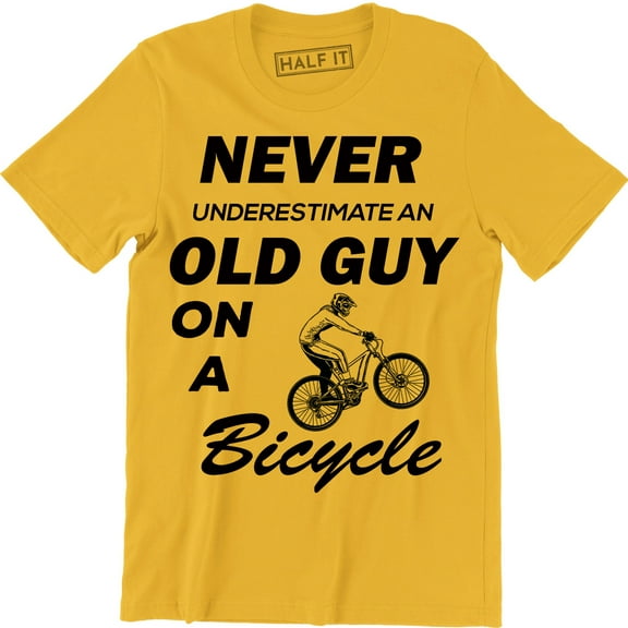 Never Underestimate An Old Guy On A Bicycle Funny Men's T-Shirt