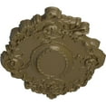 thumbnail image 3 of 30 3/8"W x 20 3/4"H x 1"P Kinsley Flowing Leaf Ceiling Medallion, Hand-Painted Mississippi Mud, 3 of 4
