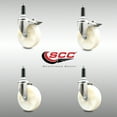thumbnail image 2 of 5 Inch 316SS Nylon Swivel 7/8 Inch Expanding Stem Caster Set 2 Lock Brake SCC, 2 of 2