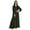 Olive Green, variant on Bimba Abaya Islamic Prayer Dress With Hijab For Women'sFront Button PlacketMuslim Dress