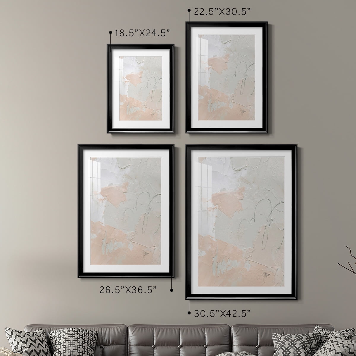 Wexford Home Twitch I Premium Framed Print, 22.5" x 30.5" - Ready to Hang, Black (Set of 2)