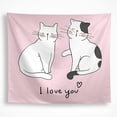 thumbnail image 3 of (130x150cm) Tapiz de pared de gato rosa de anime japonés, colgante de pared para decoración de dormitorio de niñas adolescentes, decoración de anime, decoración kawaii, revestimiento de paredes, alfom, 3 of 5