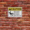 thumbnail image 5 of Weatherproof ANSI Shipping Receiving Sign (Dock plates and trailers are slippery when wet or icy) 8 in" x 12 in" UV Resistant Indoor Outdoor Workplace Insdustrial Caution Danger Warning Sign, 5 of 7