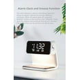 thumbnail image 4 of 15W Wireless Charger Bedside Lamp Digital Clock, Alarm Clock Three-Speed Dimming Warm Night Light Atmosphere Smart Calendar Desk Lamp Gifts for Birthday/Christmas/Family/Friends, 4 of 9