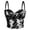 Black, variant on VISALY Women's Sparkly Sequin Bustier Crop Top Shiny Sequin Push Up Club Party Corset Top Glitter Camisole Tank Top Spaghetti Strap Top Tight Fitting Tank Top Trendy Sleeveless Tube Tops Black L