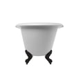 thumbnail image 2 of Aurora 57 Inch Acrylic Slipper Clawfoot Tub - Rim Faucet Drillings - Imperial Ball & Claw Feet, 2 of 2