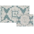 thumbnail image 3 of Better Trends Medallion Tufted Bath Mat Rug, 100% Cotton, 2 Piece Set, Blue/Natural, 3 of 6