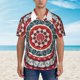 thumbnail image 2 of Balery Round Design Camisas hawaianas de manga corta para hombre, camisas playeras de corte holgado, camisas de vacaciones con botones,Large, 2 of 7