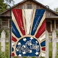 thumbnail image 6 of Yakvarog Patriotic 4th of July Garden Flag, 18" x 12" Durable Burlap Double Sided Red White Blue Design, 4th of July Independence Day Memorial Day Farmhouse Outdoor Seasonal Decor, 6 of 6