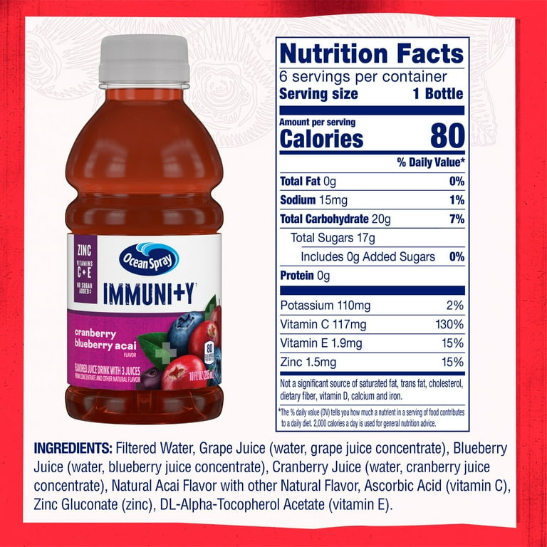 How Much Sugar In Ocean Spray Cranberry Juice Ocean Spray Cranberry Juice Nutrition Label