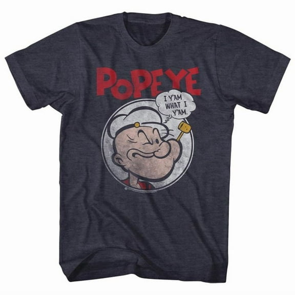 Popeye Yam Navy Heather Adult T-Shirt 5Xl