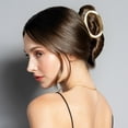 thumbnail image 4 of The Hair Edit Gilded Contour Claw Clip, Gold, 4 of 6